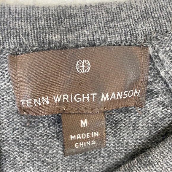 FENN WRIGHT MANSON Angora Rabbit Blend Colorblock Stripe Sweater medium - Picture 9 of 11